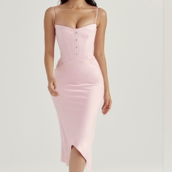 House of CB Dresses Size Xs House Of Cb Imogen Rose Pink Satin